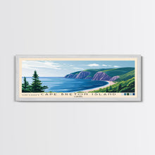 Carregar imagem no visualizador da galeria, Cape Breton Island, Canada Panoramic Beach Print, Vacation Gift, Canada Wall Art, Framed Canvas Print, Framed Beach Painting

