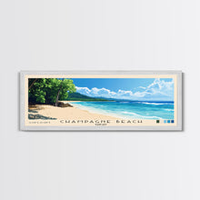 Cargar imagen en el visor de la galería, Champagne Beach, Vanuatu Panoramic Beach Print, Vacation Gift, Vanuatu Wall Art, Framed Canvas Print, Framed Beach Painting
