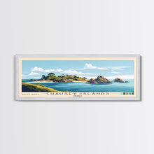 Cargar imagen en el visor de la galería, Chausey Islands, France Panoramic Beach Print, Vacation Gift, France Wall Art, Beach Painting, Beach Decor, Beach Painting
