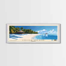 Cargar imagen en el visor de la galería, Cocoa Island, Maldives Panoramic Print, Vacation Gift, Maldives Wall Art, Beach Painting, Beach Decor, Large Wall Art, Wood Frame Art
