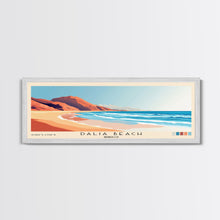 Load image into Gallery viewer, Dalia Beach, Morocco Panoramic Beach Print, Vacation Gift, Morocco Wall Art, Beach Painting, Beach Decor, Beach Painting

