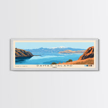 Load image into Gallery viewer, Damas Island, Chile Panoramic Print, Vacation Gift, Chile Wall Art, Beach Painting, Beach Decor, Large Wall Art, Wood Frame Art
