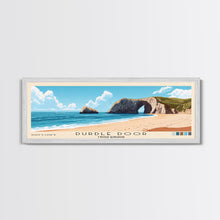 Load image into Gallery viewer, Durdle Door, United Kingdom Panoramic Beach Print, Vacation Gift, United Kingdom Wall Art, Framed Canvas Print, Framed Beach Painting
