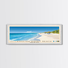 Load image into Gallery viewer, English Point Beach, Turks and Caicos Panoramic Beach Print, Vacation Gift, Turks and Caicos Wall Art, Framed Canvas Print, Framed Beach Painting
