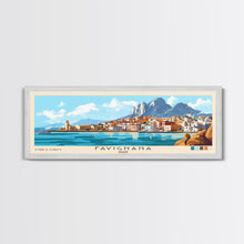 Carregar imagem no visualizador da galeria, Favignana, Italy Panoramic Print, Vacation Gift, Italy Wall Art, Beach Painting, Beach Decor, Large Wall Art, Wood Frame Art
