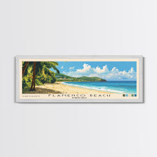 Cargar imagen en el visor de la galería, Flamenco Beach, Puerto Rico Panoramic Print, Vacation Gift, Puerto Rico Wall Art, Beach Painting, Beach Decor, Large Wall Art, Wood Frame Art
