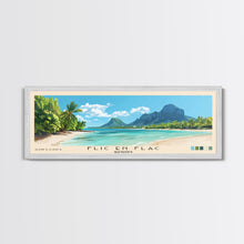 Load image into Gallery viewer, Flic en Flac, Mauritius Panoramic Print, Vacation Gift, Mauritius Wall Art, Vacation Wall Art, Vacatation Memories, Beach Decor, Beach Or Lakehouse Art
