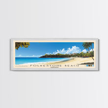 Cargar imagen en el visor de la galería, Folkestone Beach, Barbados Panoramic Print, Vacation Gift, Barbados Wall Art, Beach Painting, Beach Decor, Beach Or Lakehouse Art

