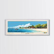 Carregar imagem no visualizador da galeria, Gili Meno, Indonesia Panoramic Beach Print, Vacation Gift, Indonesia Wall Art, Beach Painting, Beach Decor, Beach Painting
