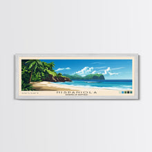 Cargar imagen en el visor de la galería, Hispaniola, Dominican Republic Panoramic Print, Vacation Gift, Dominican Republic Wall Art, Beach Painting, Beach Decor, Beach Or Lakehouse Art
