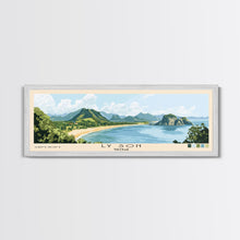 Load image into Gallery viewer, Ly Son, Vietnam Panoramic Beach Print, Vacation Gift, Vietnam Wall Art, Framed Canvas Print, Framed Beach Painting

