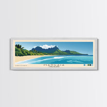 Load image into Gallery viewer, Mangaia, Cook Islands Panoramic Print, Vacation Gift, Cook Islands Wall Art, Beach Painting, Beach Decor, Beach Or Lakehouse Art
