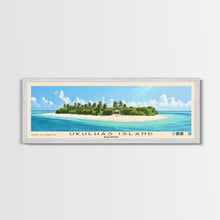 Load image into Gallery viewer, Ukulhas Island, Maldives Panoramic Print, Vacation Gift, Maldives Wall Art, Vacation Wall Art, Vacatation Memories, Beach Decor, Beach Or Lakehouse Art
