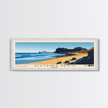 Carregar imagem no visualizador da galeria, Álftanes Beach, Iceland Panoramic Print, Vacation Gift, Iceland Wall Art, Beach Painting, Beach Decor, Large Wall Art, Wood Frame Art

