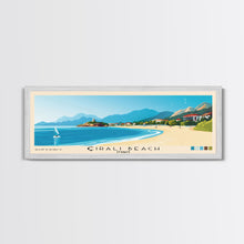 Cargar imagen en el visor de la galería, Çıralı Beach, Turkey Panoramic Print, Vacation Gift, Turkey Wall Art, Beach Painting, Beach Decor, Beach Or Lakehouse Art
