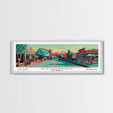 Carregar imagem no visualizador da galeria, Albuquerque New Mexico Panoramic Travel Poster Canvas Print
