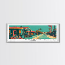 Carregar imagem no visualizador da galeria, Bakersfield California Panoramic Travel Poster Canvas Print
