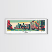 Cargar imagen en el visor de la galería, Chicago Illinois Panoramic Travel Poster Canvas Print

