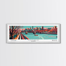 Cargar imagen en el visor de la galería, Chicago Illinois Panoramic Travel Poster Canvas Print
