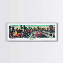 Load image into Gallery viewer, Dallas Texas Panoramic Travel Poster Canvas Print
