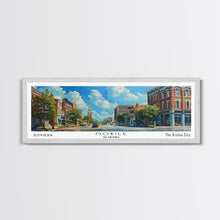 Carregar imagem no visualizador da galeria, Mobile Alabama Panoramic Framed Canvas Print, Watercolor City Art, Office Wall Decor, Travel Poster, Living Room Decor, City Print
