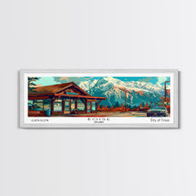 Load image into Gallery viewer, Boise Idaho Panoramic Travel Poster Framed Canvas Print, Mid Century Modern Art, Pop Art Style, Wall Art Decor, Home Decoration
