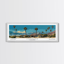 Carregar imagem no visualizador da galeria, Fontana California Panoramic Painting, Mid Century Modern Framed Canvas Print, Retro Pop Art Travel Poster, Living Room Wall Art
