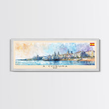 Carregar imagem no visualizador da galeria, A Coruña Spain Travel Art, City Art, Framed Canvas Print or Metal Wall Art, Europe Travel Poster, Panoramic Wall Art, Extra Wide Wall Art
