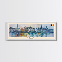 Carregar imagem no visualizador da galeria, Aalst Belgium Travel Art, City Art, Framed Canvas Print or Metal Wall Art, Europe Travel Poster, Panoramic Wall Art, Extra Wide Wall Art
