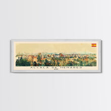 Carregar imagem no visualizador da galeria, Alcalá Spain Travel Art, City Art, Framed Canvas Print or Metal Wall Art, Europe Travel Poster, Panoramic Wall Art, Extra Wide Wall Art
