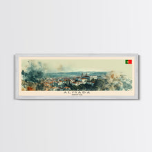 Carregar imagem no visualizador da galeria, Almada Portugal Travel Art, City Art, Framed Canvas Print or Metal Wall Art, Europe Travel Poster, Panoramic Wall Art, Extra Wide Wall Art
