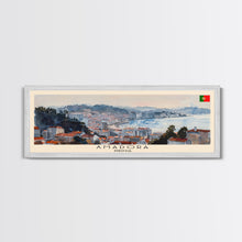 Carregar imagem no visualizador da galeria, Amadora Portugal Travel Print Wall Art, Panoramic City Art, Travel Art, Wall Decor, Vacation Gift, Framed Canvas Print Or Metal Art
