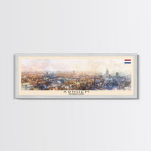 Carregar imagem no visualizador da galeria, Arnhem Netherlands Wall Art, Panoramic Travel Poster, Panoramic Framed Canvas Print, City Wall Art, Wall Hanging Home Decor, Travel Art
