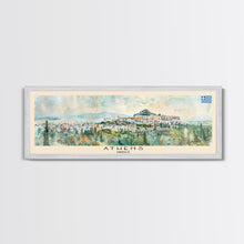 Carregar imagem no visualizador da galeria, Athens Greece Travel Art, City Art, Framed Canvas Print or Metal Wall Art, Europe Travel Poster, Panoramic Wall Art, Extra Wide Wall Art
