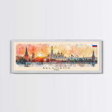 Cargar imagen en el visor de la galería, Belgorod Russia Travel Art, City Art, Framed Canvas Print or Metal Wall Art, Europe Travel Poster, Panoramic Wall Art, Extra Wide Wall Art
