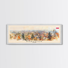Cargar imagen en el visor de la galería, Bialystok Poland Panoramic Travel Poster, Framed Canvas Print or Metal Wall Art, Travel Art, Home Decor, Panoramic Painting, Midcentury Art
