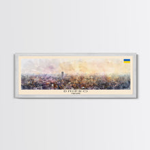Load image into Gallery viewer, Dnipro Ukraine Wall Art, Panoramic Travel Poster, Panoramic Framed Canvas Print, City Wall Art, Wall Hanging Home Decor, Travel Art
