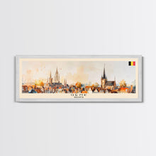 Load image into Gallery viewer, Genk Belgium Travel Print Wall Art, Panoramic City Art, Travel Art, Wall Decor, Vacation Gift, Framed Canvas Print Or Metal Art

