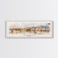 Load image into Gallery viewer, Maribor Slovenia Panoramic Travel Poster, Framed Canvas Print or Metal Wall Art, Travel Art, Home Decor, Panoramic Painting, Midcentury Art
