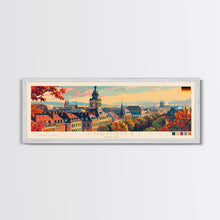 Cargar imagen en el visor de la galería, Chemnitz Germany Wall Art, Panoramic Travel Poster, Panoramic Framed Canvas Print, City Wall Art, Wall Hanging Home Decor, Travel Art
