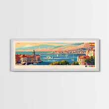 Carregar imagem no visualizador da galeria, A Coruña Spain Travel Art, City Art, Framed Canvas Print or Metal Wall Art, Europe Travel Poster, Panoramic Wall Art, Extra Wide Wall Art
