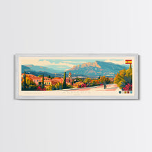 Carregar imagem no visualizador da galeria, Almeria Spain Wall Art, Panoramic Travel Poster, Panoramic Framed Canvas Print, City Wall Art, Wall Hanging Home Decor, Travel Art
