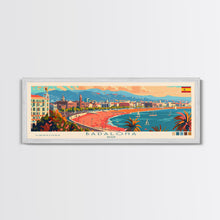 Carregar imagem no visualizador da galeria, Badalona Spain Travel Print Wall Art, Panoramic City Art, Travel Art, Wall Decor, Vacation Gift, Framed Canvas Print Or Metal Art

