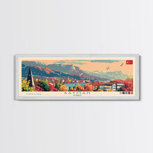 Load image into Gallery viewer, Batman TurkeyPanoramic Travel Poster, Framed Canvas Print or Metal Wall Art, Travel Art, Home Decor, Panoramic Painting, Midcentury Art
