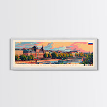 Load image into Gallery viewer, Blagoveshchensk Russia Travel Art, City Art, Framed Canvas Print or Metal Wall Art, Europe Travel Poster, Panoramic Wall Art, Extra Wide Wall Art
