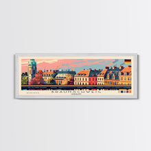 Load image into Gallery viewer, Braunschweig Germany Travel Art, City Art, Framed Canvas Print or Metal Wall Art, Europe Travel Poster, Panoramic Wall Art, Extra Wide Wall Art
