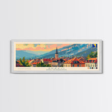 Load image into Gallery viewer, Brčko Bosnia Wall Art, Panoramic Travel Poster, Panoramic Framed Canvas Print, City Wall Art, Wall Hanging Home Decor, Travel Art
