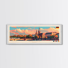 Carregar imagem no visualizador da galeria, Bremen Germany Wall Art, Panoramic Travel Poster, Panoramic Framed Canvas Print, City Wall Art, Wall Hanging Home Decor, Travel Art
