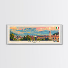 Carregar imagem no visualizador da galeria, Brescia Italy Travel Print Wall Art, Panoramic City Art, Travel Art, Wall Decor, Vacation Gift, Framed Canvas Print Or Metal Art

