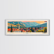 Carregar imagem no visualizador da galeria, Čačak Serbia Wall Art, Panoramic Travel Poster, Panoramic Framed Canvas Print, City Wall Art, Wall Hanging Home Decor, Travel Art
